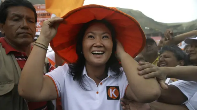 La candidata presidencial de Perú, Keiko Fujimori