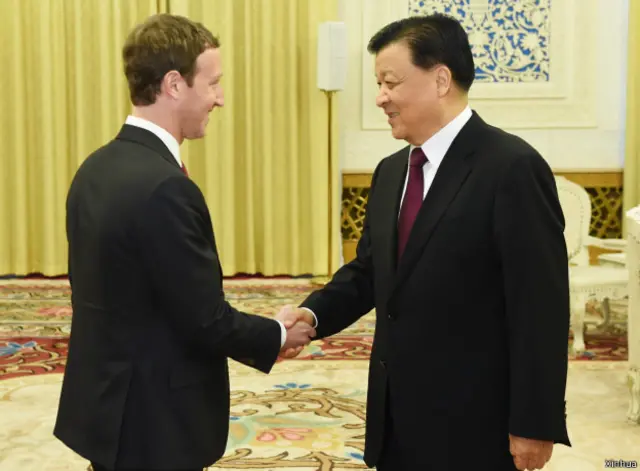 來自中國官方新華社的消息，劉雲山與扎克伯格主要談論了中國的互聯網。新華社說，扎克伯格「扎克伯格讚賞中國互聯網發展取得的成就」。