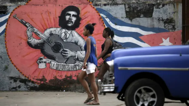 哈瓦那街头一幅切·格瓦拉涂鸦(19/3/2016)
