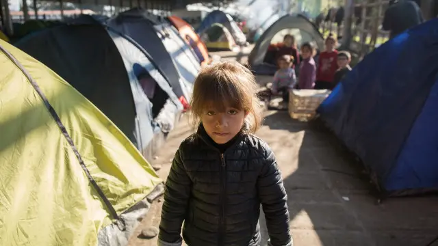 лагерь мигрантов в Греции