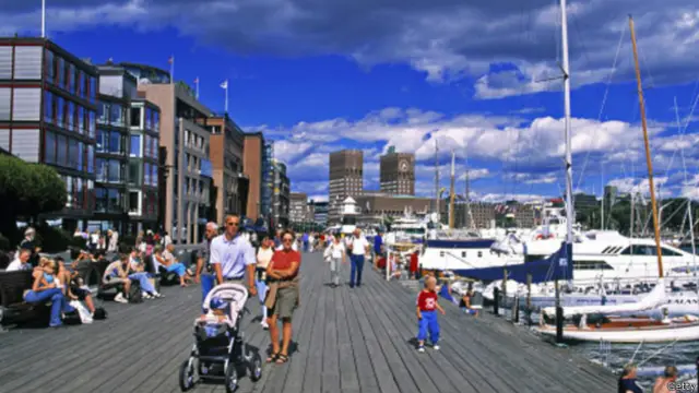 阿克码头区(Aker Brygge)是一个热门的购物和餐饮区。(图片来源：Doug Pearson/ Getty Images)