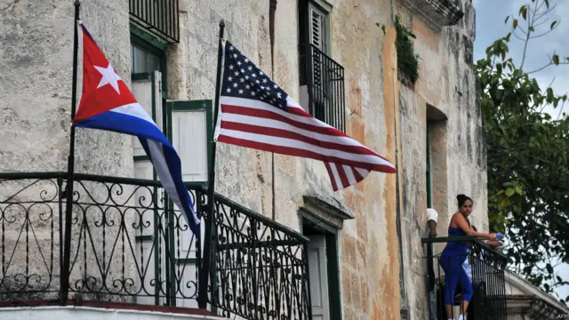 Bendera Amerika Serikat dan Kuba