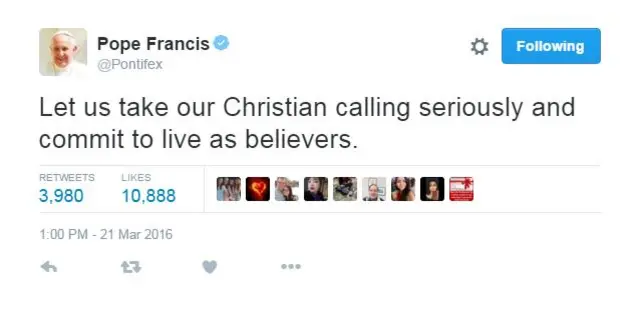 "Давайте воспринимать наше христианское призвание серьезно и жить так, как положено верующим"