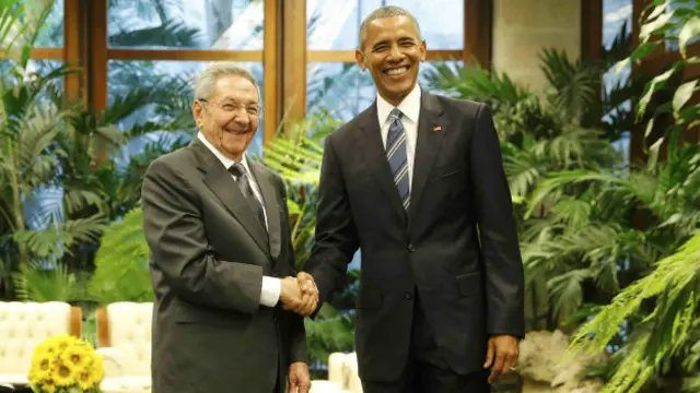 Castro y Obama