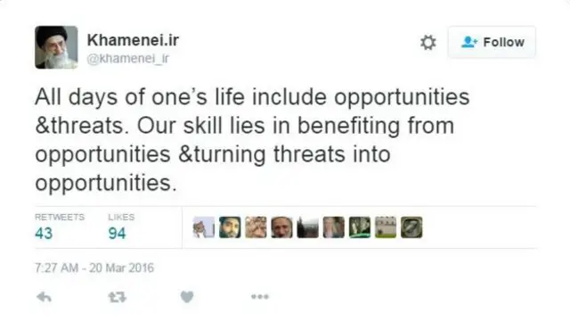 Твити аятоллы Хаменеи