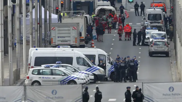 Полиция на улицах Брюсселя