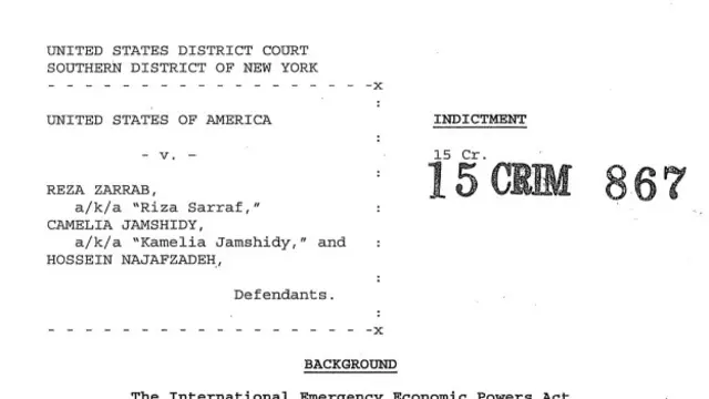 Zarrab ve diğer iki sanık ile ilgili hazırlanan iddianamede e-posta yazışmalarına atıflar geniş yer tutuyor.
