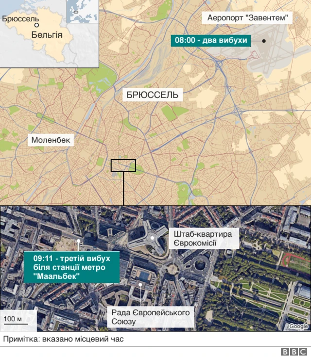 Мапа вибухів