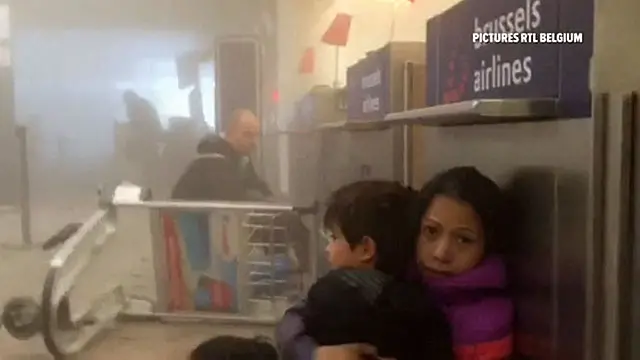 مسافران فرودگاه بروکسل در صحنه انفجار