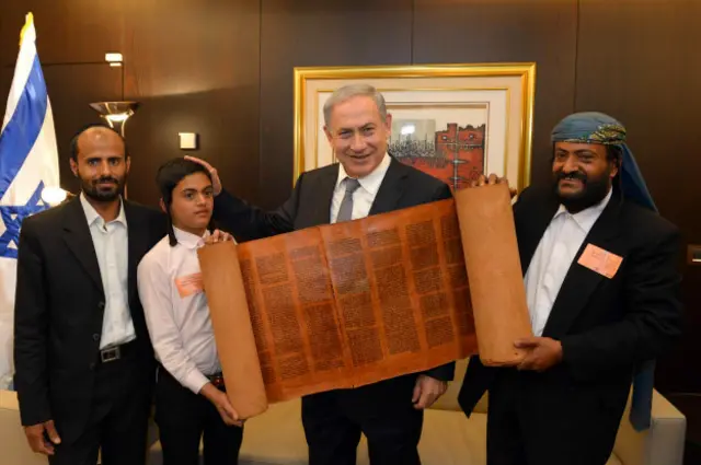 Йеменские евреи с Нетаньяху