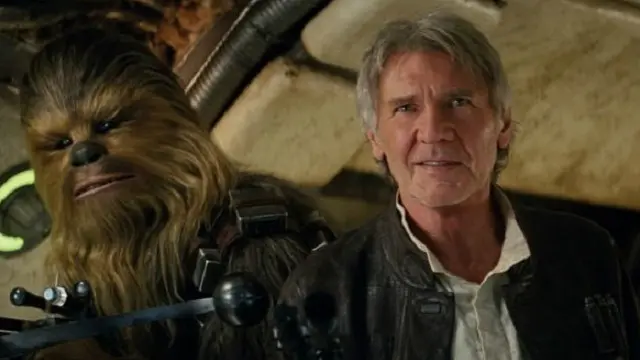 فورد مع شخصية شيباكا في صحوة القوة