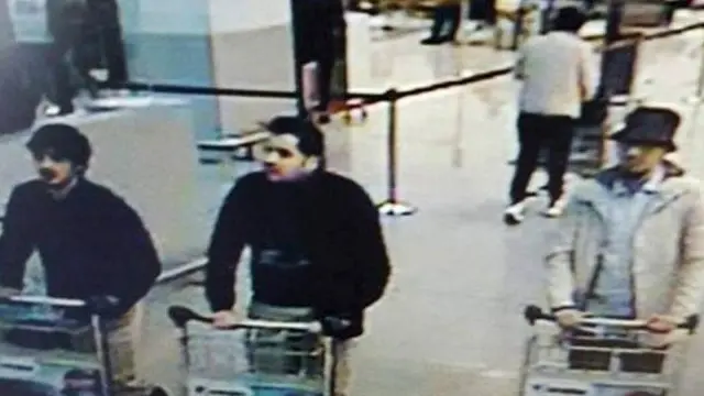 Ba nghi phạm trong vụ tấn công Brussels