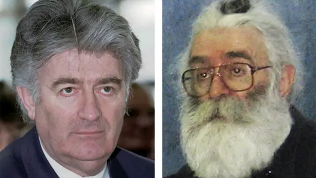 Escondido, Karadzic estava quase irreconhecível e conseguiu escapar da Justiça por muitos anos