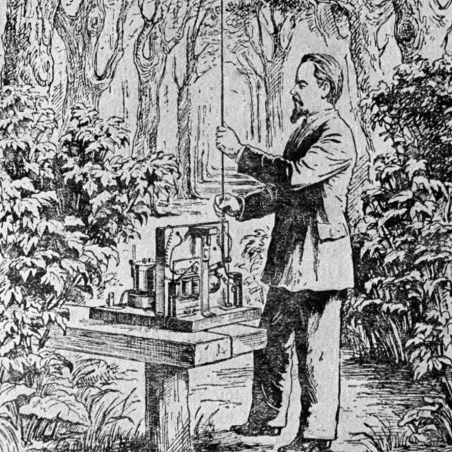 Изобретатель радио Александр Попов (рисунок неизвестного художника)