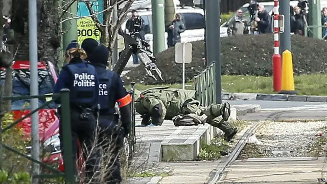 بیلجیئم میں گرفتاریوں کے دوران گولی چلنے کی آواز بھی سنی گئی