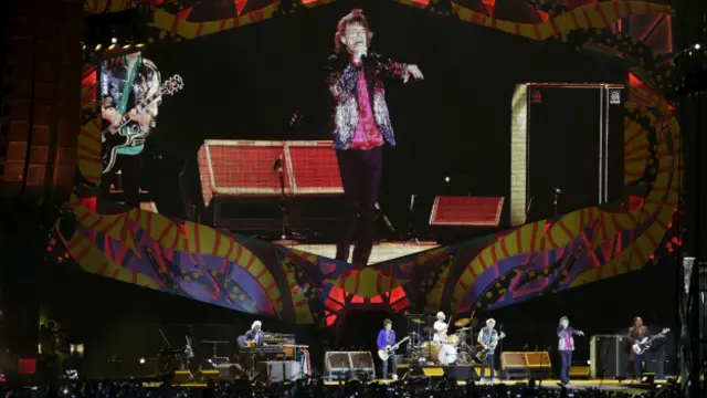 Escenario del concierto de los Rolling Stones
