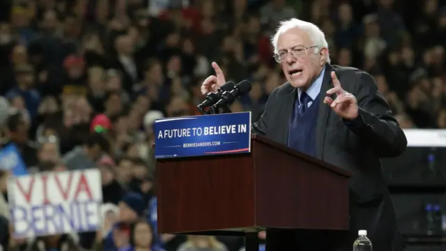 桑德斯在西雅圖演講