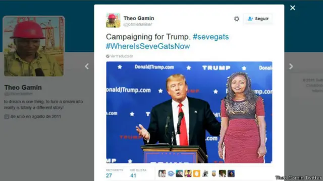 Seve Gat incluida en foto de Donald Trump