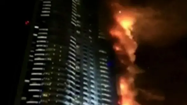 Пожар в небоскребе в ОАЭ