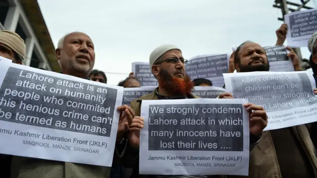 بھارت کے زیرانتظام کشمیر میں بھی لاہور بم دھماکے کی مذمت کے گئی۔