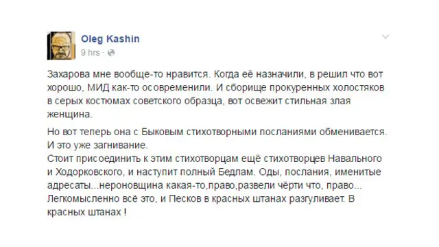 Фэйсбук Кашина