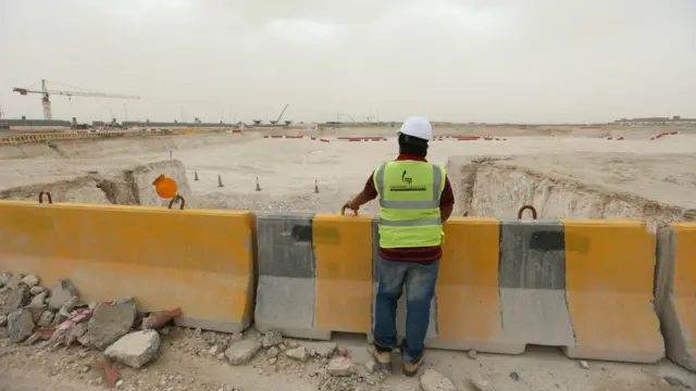 卡塔尔世界杯球场工地