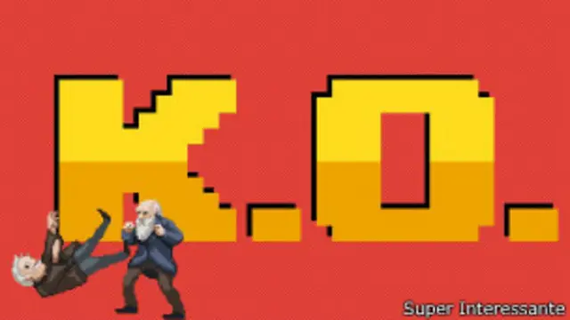 Uno de los dos termina en el suelo.