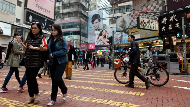 香港銅鑼灣商業區。