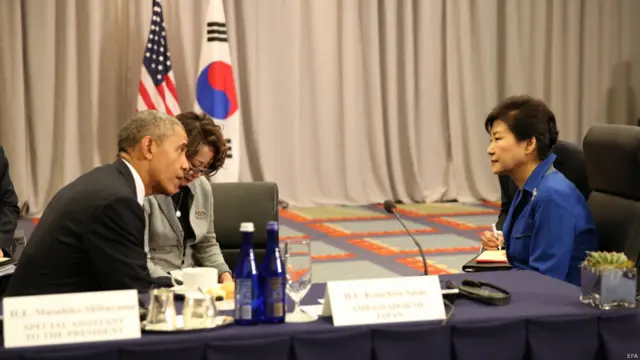 韓國總統朴槿惠與美國總統奧巴馬會晤
