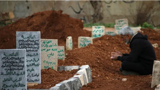 صورة من الارشيف لمقبرة في درعا جنوبي سوريا. قتل في الحرب الدائرة منذ 5 سنوات اكثر من 200 الف سوري