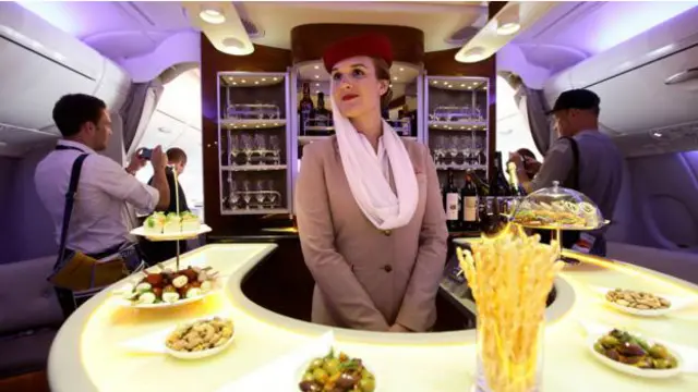 Bar bagi penumpang Upper Class penerbangan Emirates sudah menjadi populer.