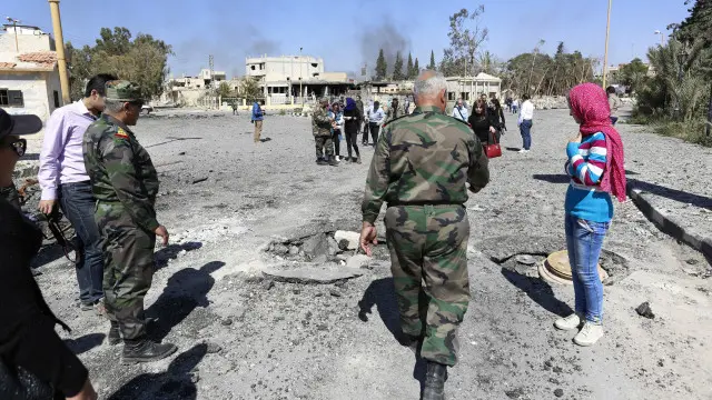 مدينة القريتين قريبة من مدينة تدمر الأثرية التي سيطرت عليه الحكومة