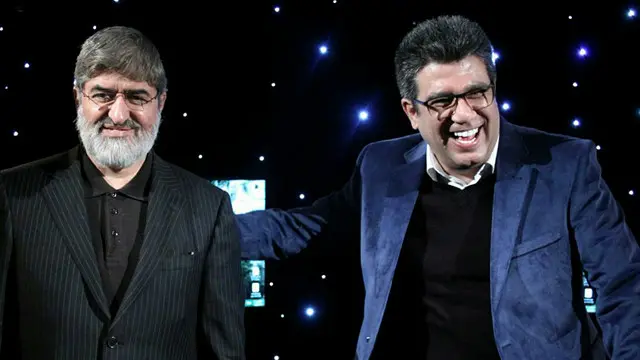 رضا رشیدپور و علی مطهری در پشت صحنه دید در شب