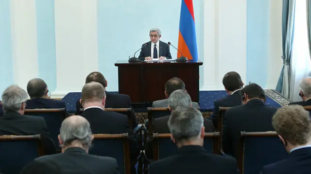 Sej Sarkisyan ATƏT ölkələrinin səfirlərilə görüşüb