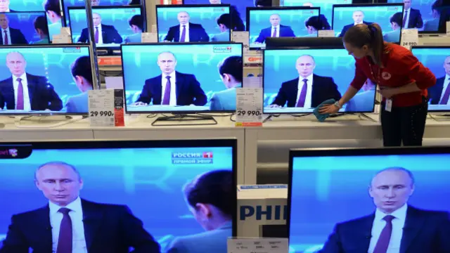 Putin on tv screens
