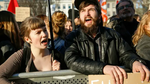 Митинг в Исландии
