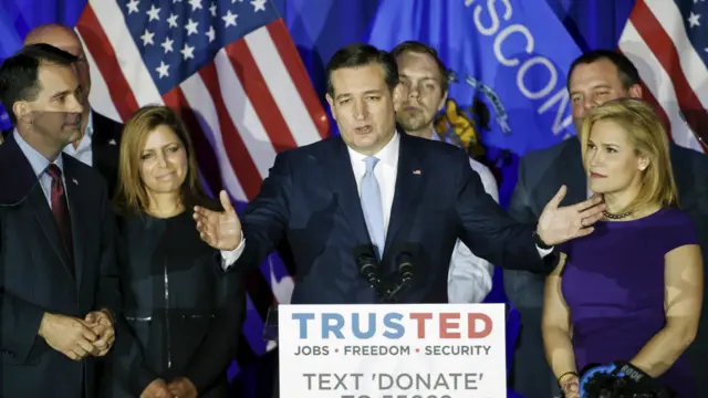 克鲁兹在威斯康辛州的演讲中