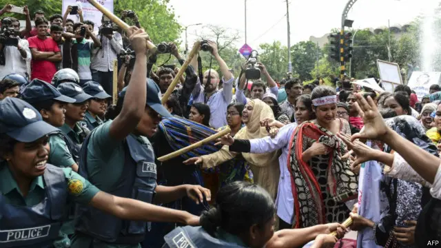 بنګلدېش کې د نرسانو د سوله ییز لاریون پروړاندې پولیسو له تاوتریخوالي کار واخیست.