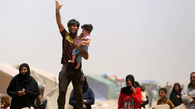 امدادی کارکنوں نےفلوجہ میں پھنسےعام شہریوں کی حفاظت کے بارے میں تحفظات کا اظہار کیا ہے( فائل فوٹو)