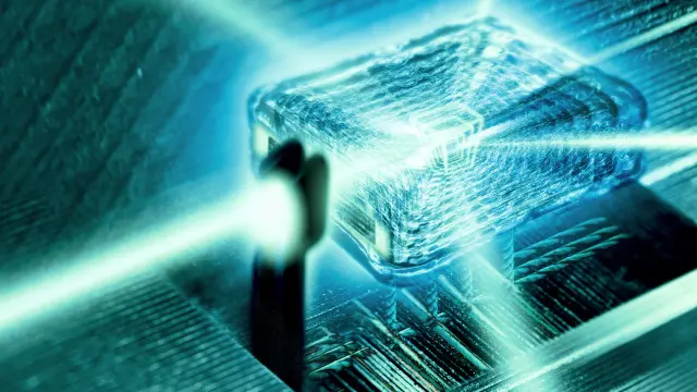 Tarjeta madre de una computadora cuántica