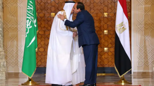 Президент Египта Абдель Фаттах ас-Сиси и король Саудовской Аравии Салман