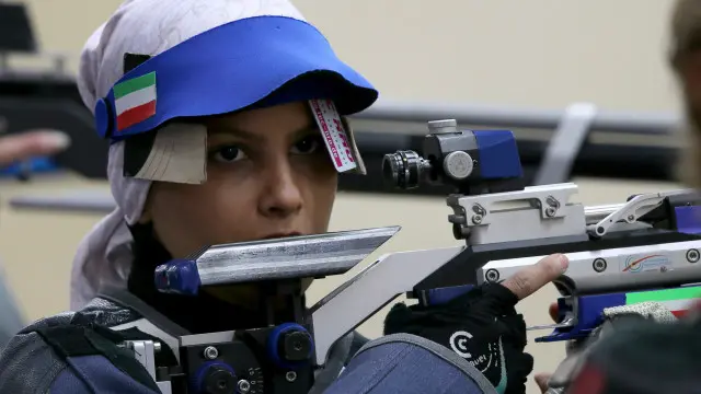 بهترین نتیجه زنان ایران در تاریخ بازیهای المپیک را الهه احمدی رقم زد و در تیراندازی به رده ششم المپیک لندن رسید