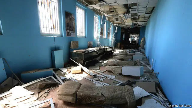 Palmira Müzesi’nin çoğu tahrip edilmiş.