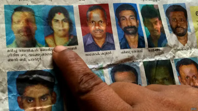 केरल मंदिर हादसे के पीड़ितों की फोटो.