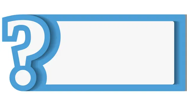 Знак вопроса синего цвета