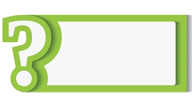 Знак вопроса зеленого цвета