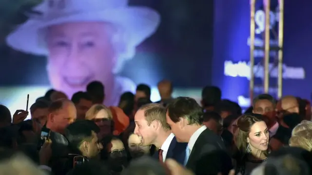 剑桥公爵伉俪在新德里英国高级专员公署酒会上（11/4/2016）