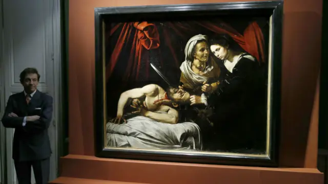 Exhibición del cuadro Judit y Holofernes