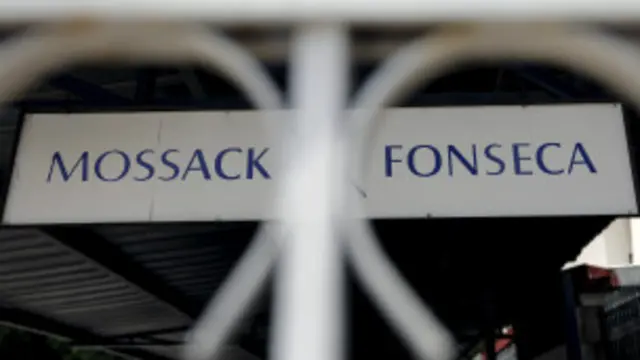 Letrero de Mossack Fonseca