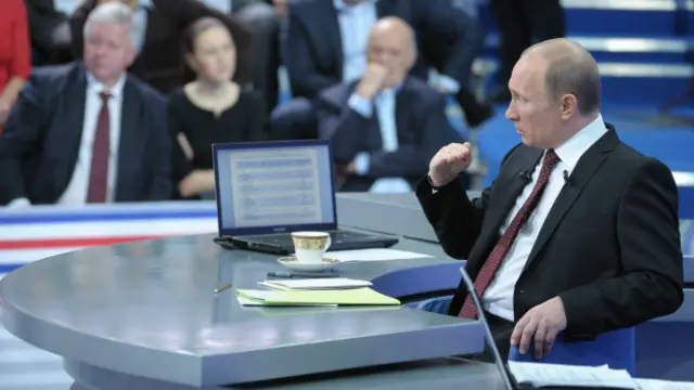 Putin phone-in oratory